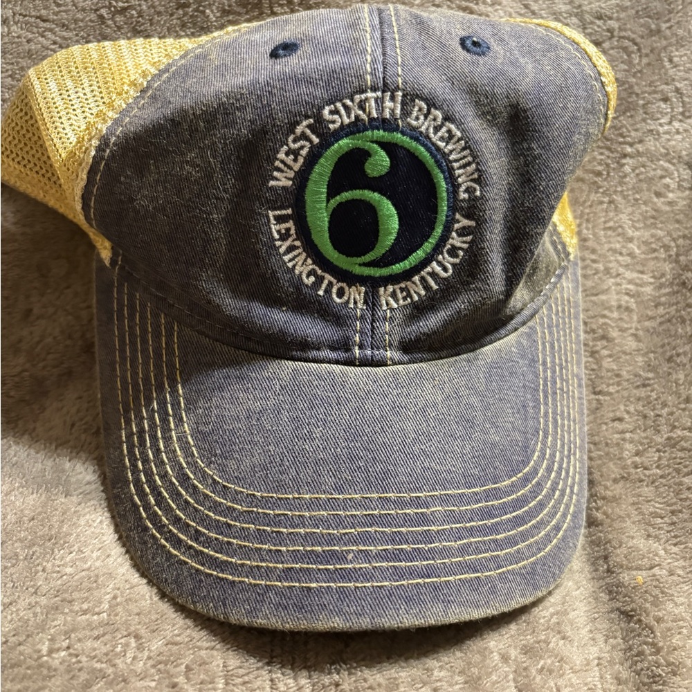 West Sixth Brewing Lexington Kentucky Blue and Yellow Cap.